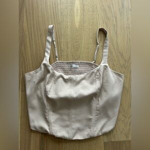 Abercrombie & Fitch Smocked Back Crop Top